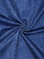 Plus Size Women's Capri Leggings with Butterfly Pattern Denim-Look Print Comfortable Stretch Fashion Casual Mid-Calf Knit Pants - Image 4