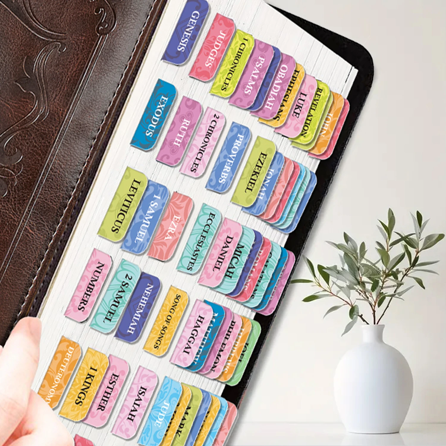 75pcs Bible Tabs Laminated Indexing Stickers - Large Print, Easy to ...