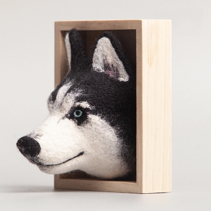 Dog Poke Wool Felt Diy Material Bag Handmade Diy Felt Kits Wool for Felting Embroidery Material Package Needlework Accessories
