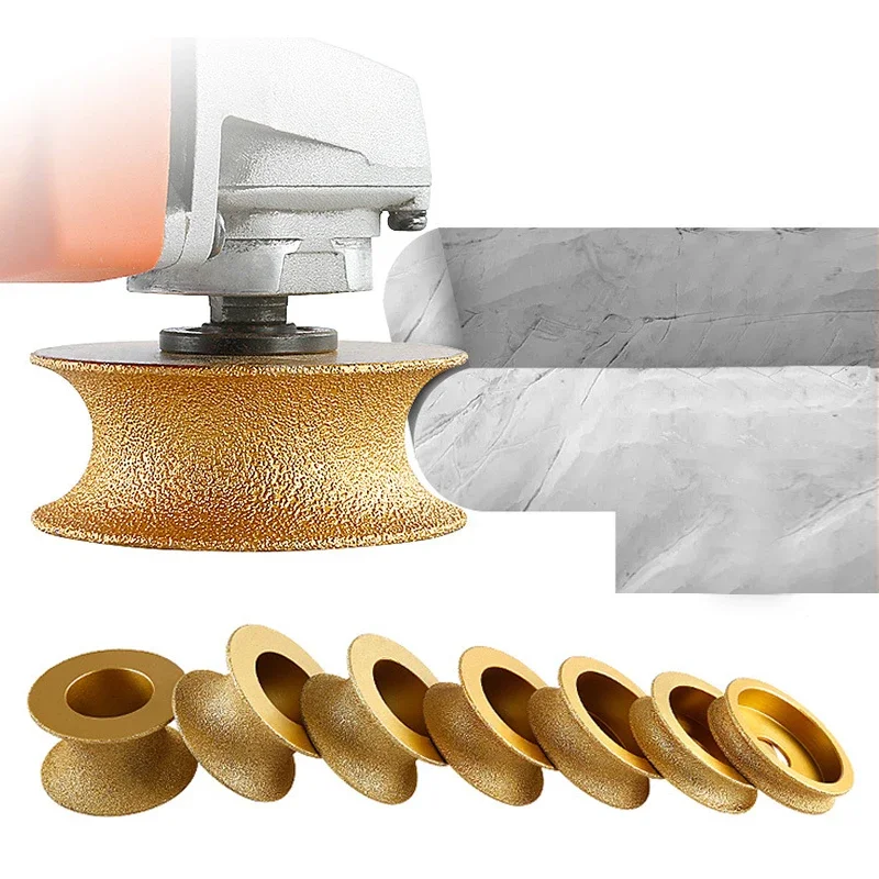

20mm Bore Dia 3Inch 75mm Round Vacuum Brazed Diamond Grinding Wheel Demi-bullnose Edge Marble Stone Edging Profile Grinding Disc