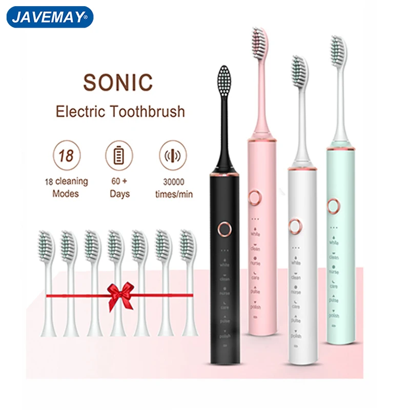 Sonic Electric Toothbrush USB Fast Charging Tooth Brush IPX7 Waterproof  Adult 18 Gear Smart Timer Ultrasonic Toothbrush J272