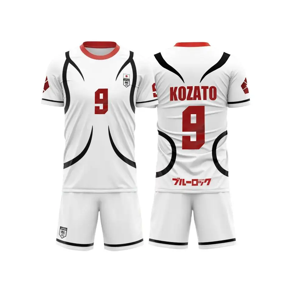 Blue Lock Japan U20 White Cartoon Anime Cosplay Men Jersey Summer Children Short Sleeve Set Fashion Women Cosplay Sets - Image 5