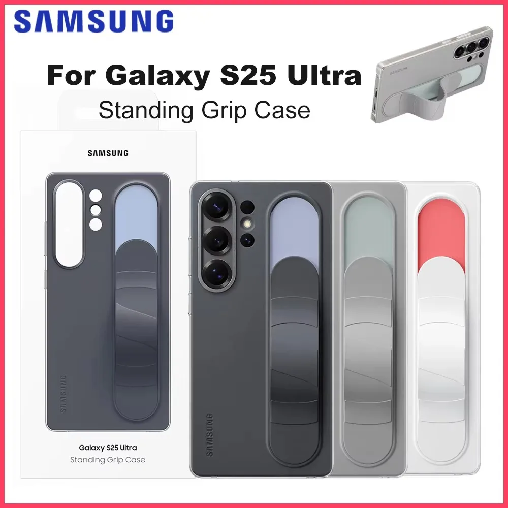 Samsung S25 Ultra Standing Grip Case - Genuine White Edition