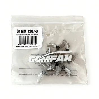 Gemfan 1207 Micro Drone Prop 31mm 3-Blade (4 Paia) - Eliche Ultra Leggere 0.15g in PC per FPV Tiny Whoop Racing