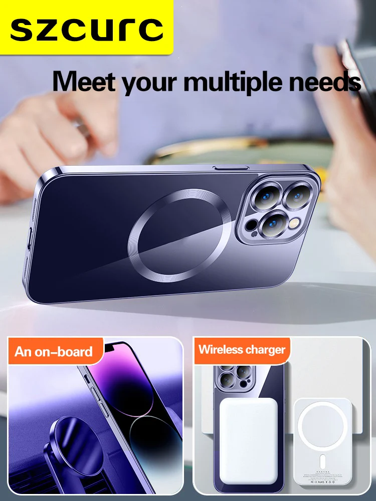 New magsafe High-end luxury For iPhone 14 Pro Max Phone case iphone 12 13 plus Magnetic suction ultra-thin protective cover bag