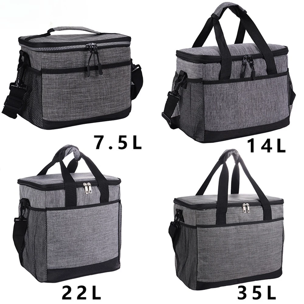 Thickened Insulated Lunch Bag Oxford Fabric Thermal Tote for Outdoor Camping Picnic Portable Cold Storage Meal Bag