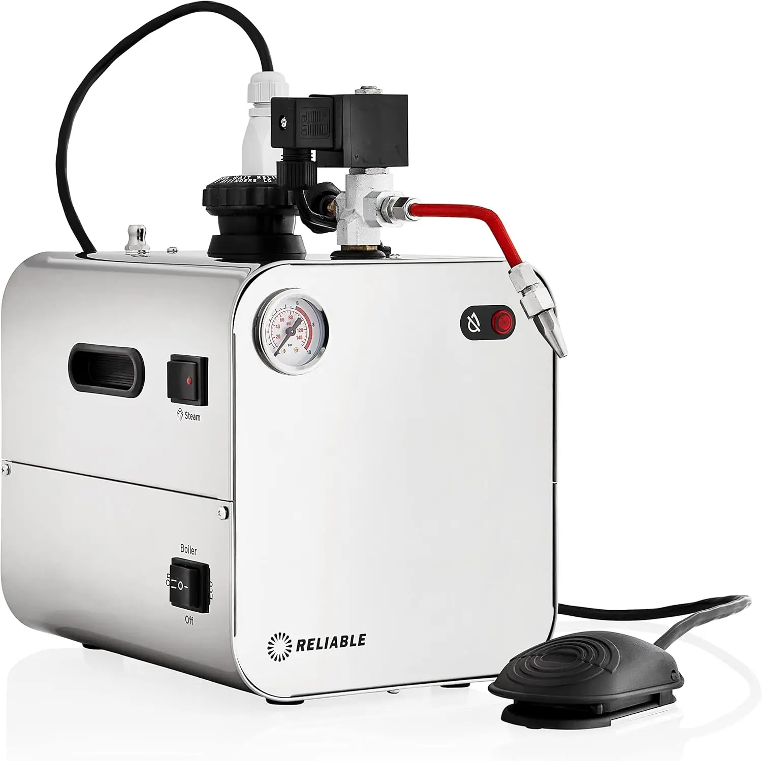 5100CJ Stainless-Steel Jewelry Steam Cleaner with Eco Mode, 120V, 2.2 LTR Tank, 50 PSI, Stainless Steel Tank, External 2