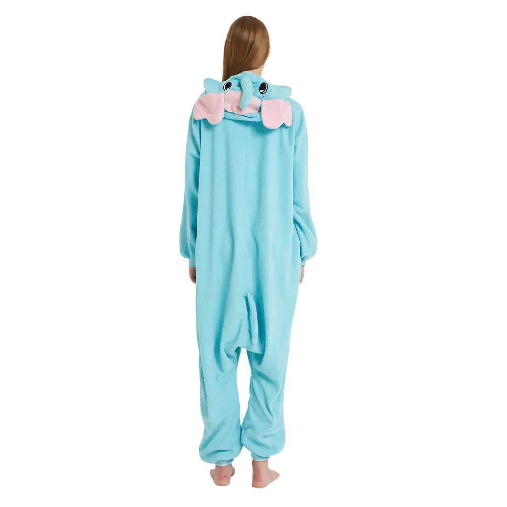 Blue Elephant Animal Kigurumi Onesie Pyjamas For Adult Cosplay Costume for Halloween Carnival Party
