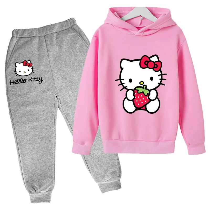 hello-kitty-Hoodies-Sets-girls-outfit-set-4-14-Years-baby-girl-clothes ...