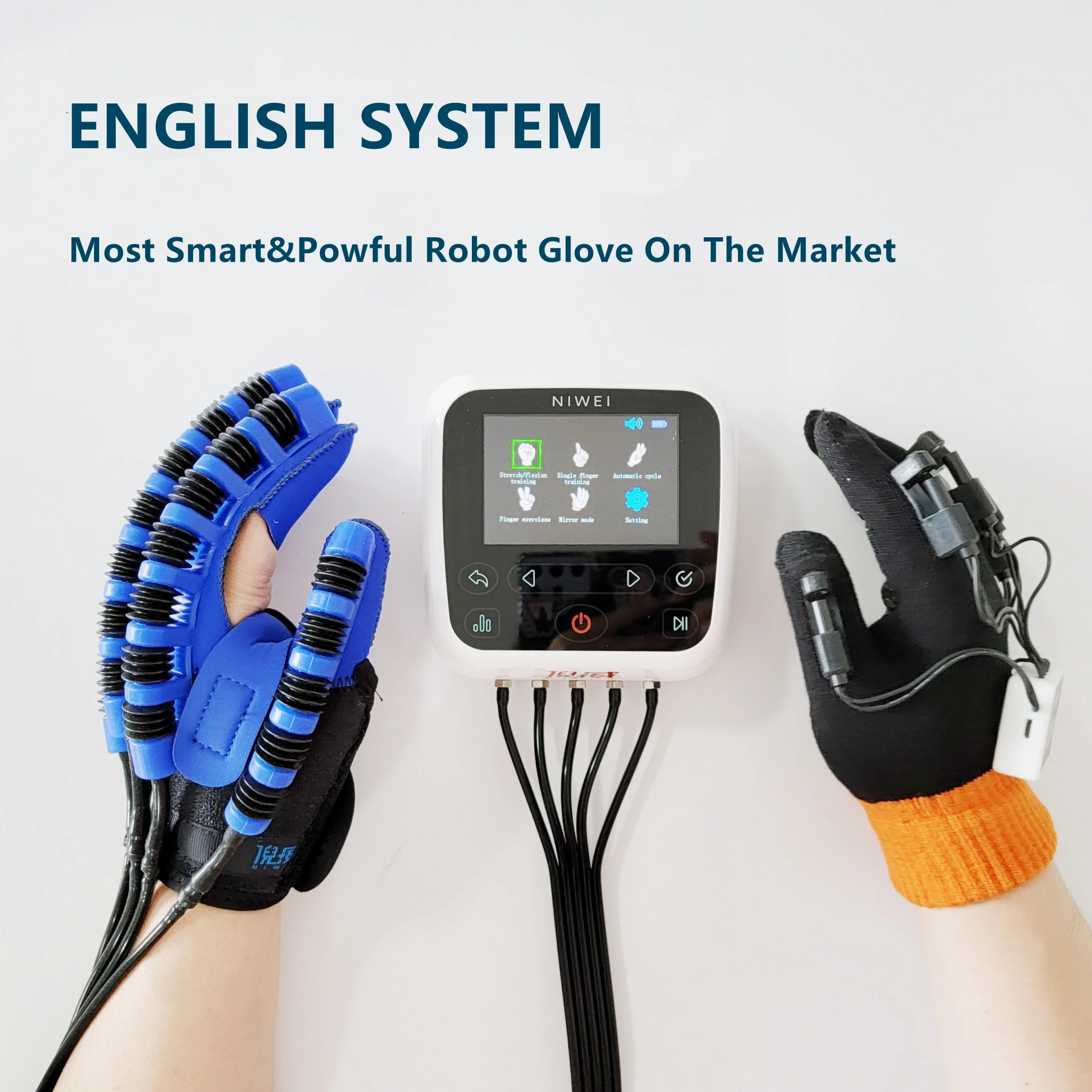 English Device Robot Glove Powerful Hand Rehabilitation Equipment for