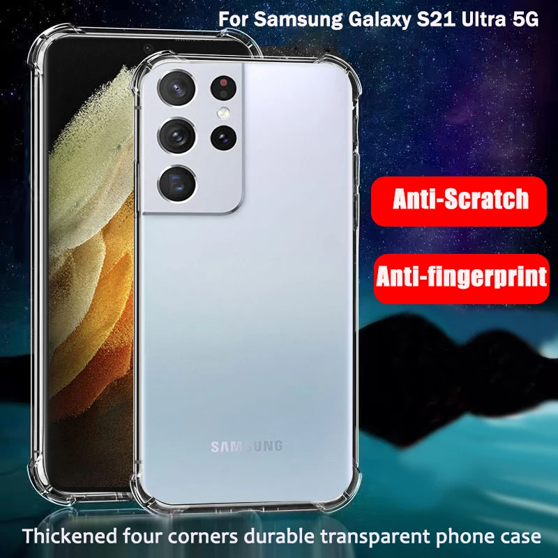 Custodia Trasparente Per Samsung S21 Ultra Case Originale Per Samsung Galaxy S 21 Custodia Protettiva Ultra 5G Per Galaxy S21 Ultra Funda