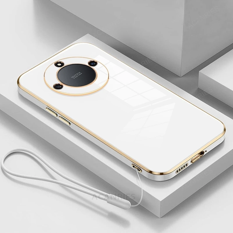 Shockproof Silicone Phone Case With Lanyard For Honor Series_voghion.com