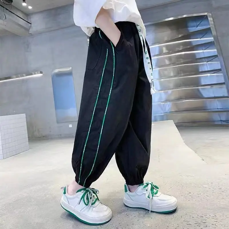 Boys Pants Kids Summer Thin Casual Cotton Long Trousers Sports boys pants