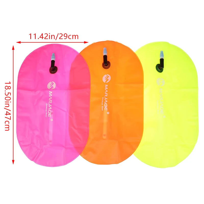 1PC PVC Swimming Buoy Safety Air Dry Tow Bag Float Inflatable Signal Drift Bag