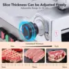 Automatic Meat Slicer, 550W Meat Slicer Commercial With 12"" Carbon Steel Blade, 0～14 Mm Adjustable Thickness Suitable For 3