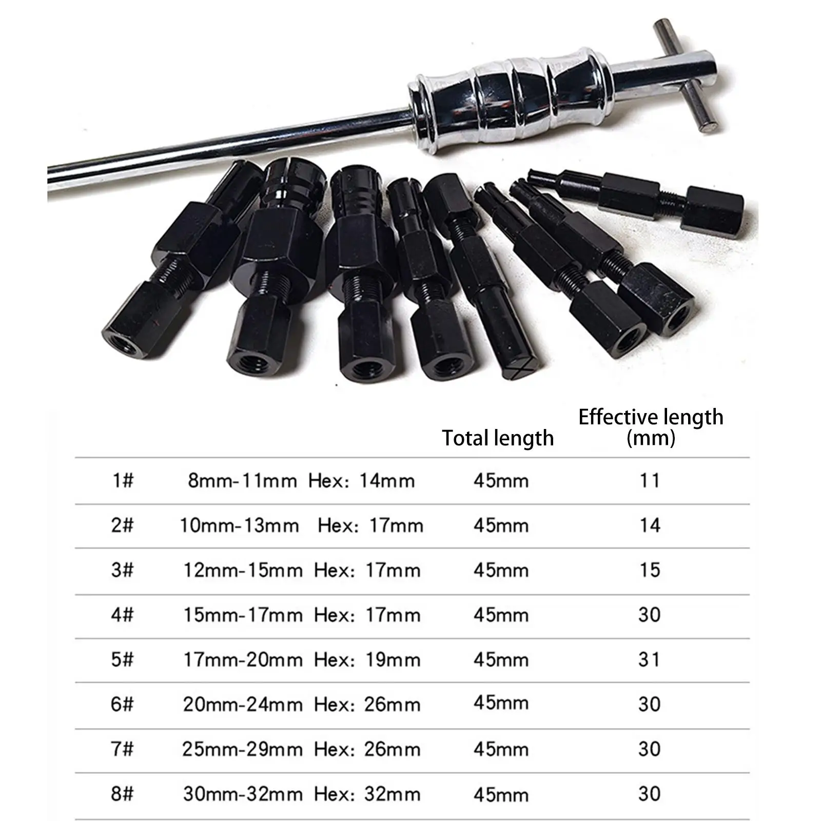 9x Bearing Disassembly Puller Bike Bearing Puller Heavy Duty Car Repair Tools Inner Hole Puller Removal Tool Bearing Extractor 9x Bearing Disassembly Puller Bike Bearing Puller Heavy Duty Car Repair Tools Inner Hole Puller Removal Tool Bearing Extractor