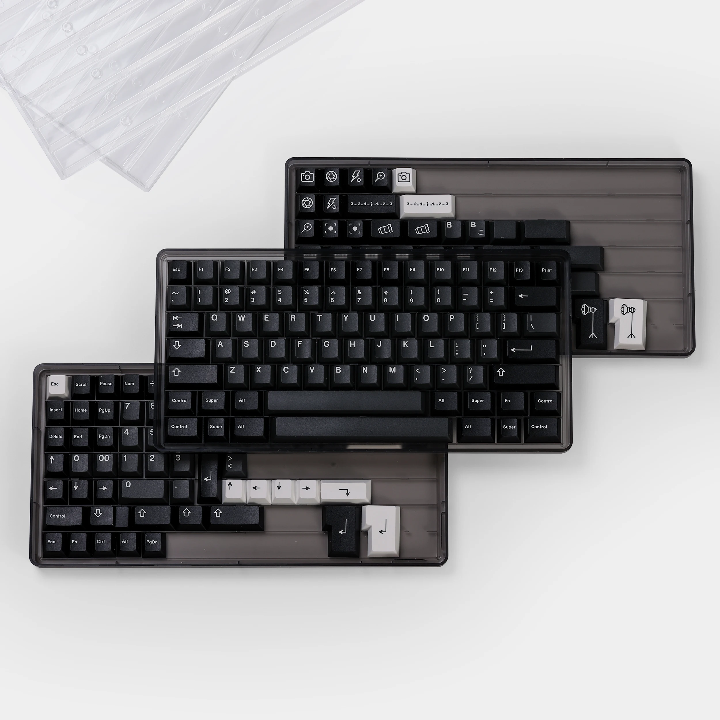 Pbtfans-チェリー/dsa/np/pg/新しいキット,透明インクトレイ,3層,キー