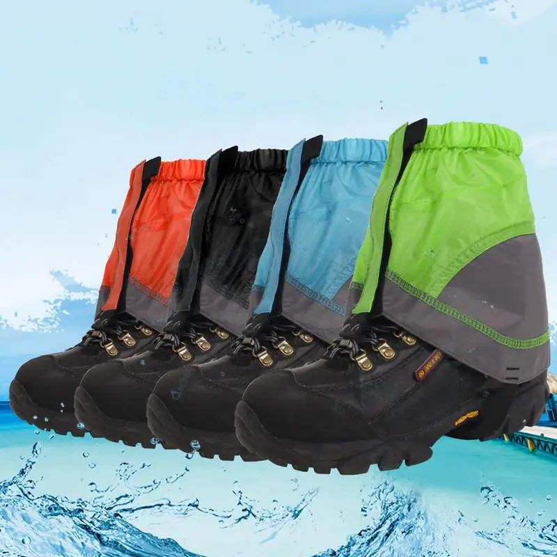 

1 Pair Short Tube Leg Covers Nylon Waterproof Sandproof Shoe Gaiters Elastic Strap Feet Cover For Outdoor Hiking Skiing Climbing