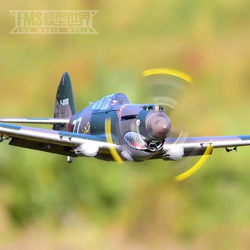 제 2 차 세계 대전 Fms P-40b, 고정 날개 모델 시뮬레이션 조립, 메인 전투기 제트기 수동 투척 가능, 980mm