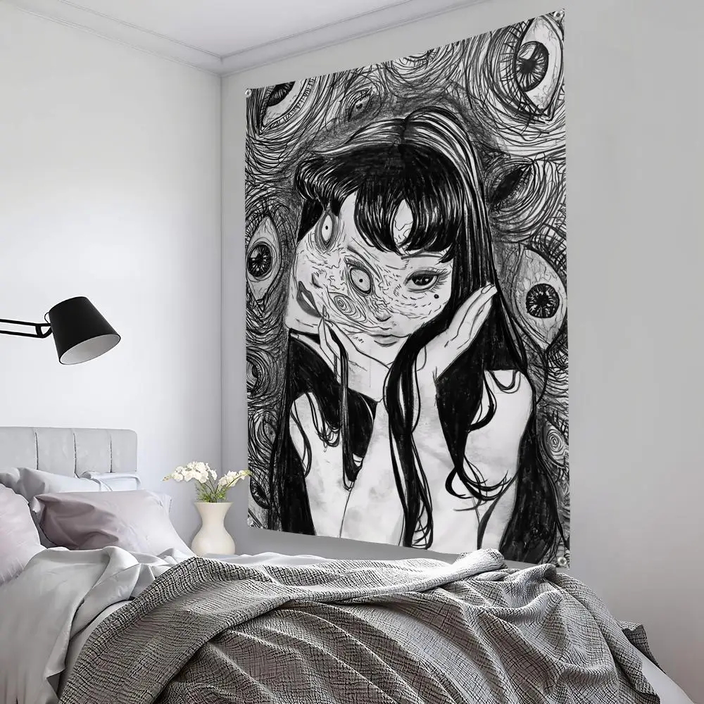 Retro Cool Girl Tapestry Art Decor for Bedroom, Living Room, Bar, and Outdoor Spaces