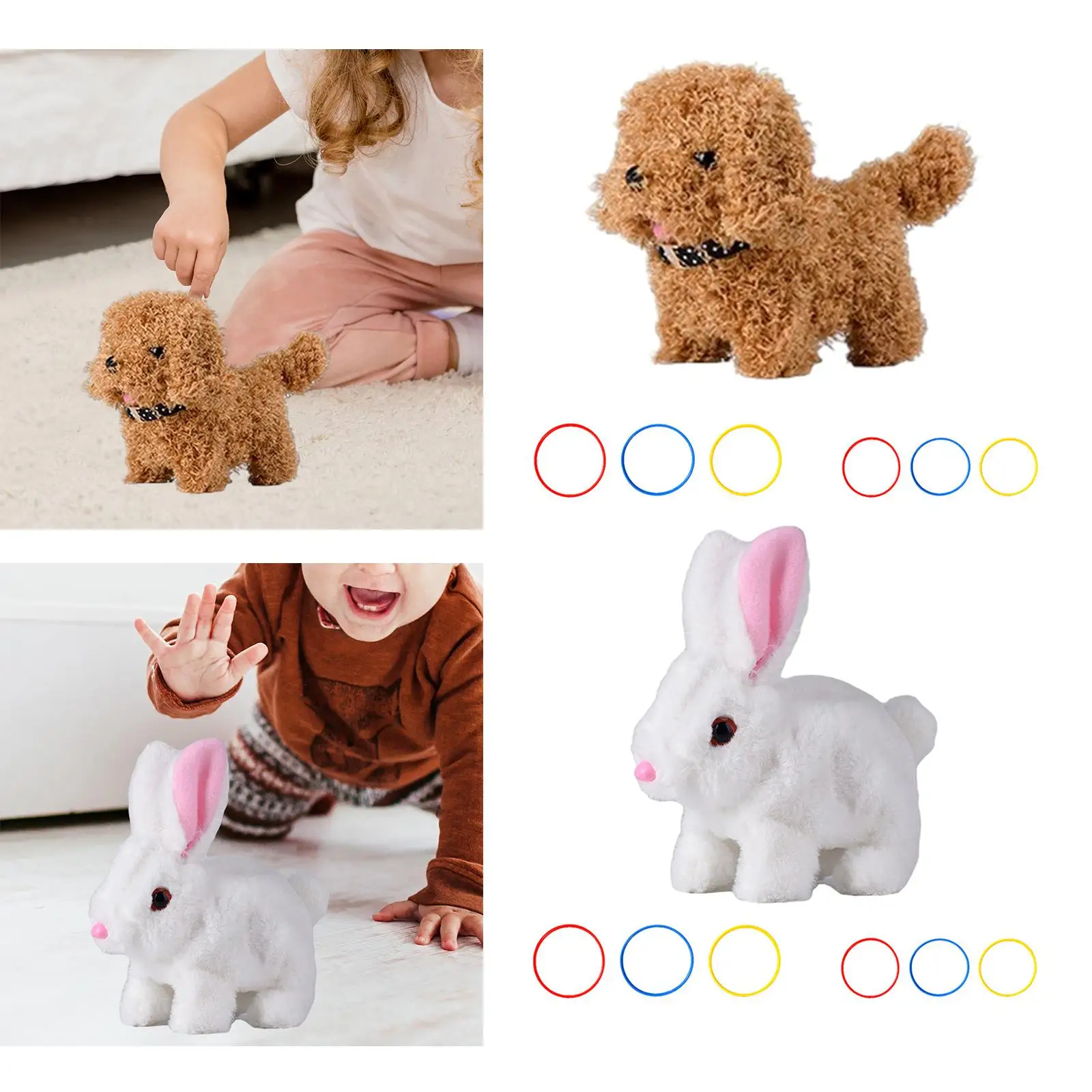 Electronic Plush Pet Companion Soft Lifelike Funny Walk Bark Plush Toy Pet for Birthday Girls Boys Christmas Toddler Children