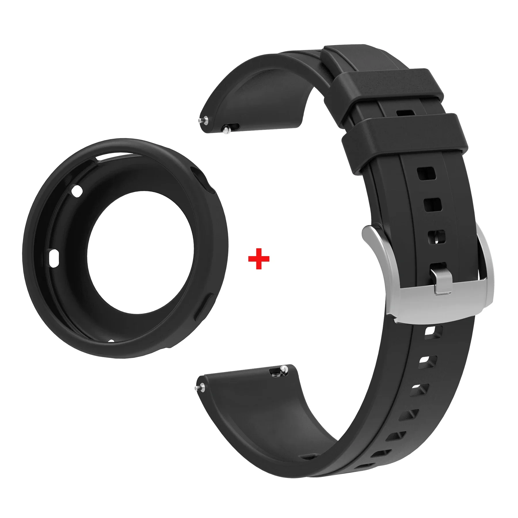 Silicone Watch Band with Protective Shell