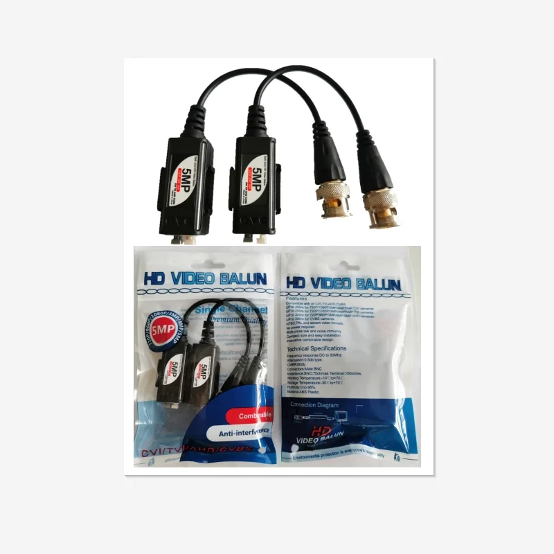 5MP HD VIDEO BALUN Single Channel 1080P 2MP 5MP HD TVI/CVI/AHD/CVBS Video balun Transceiver 4