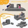 Modular Kids Play Couch Convertible-Toddler &Child Sofa DIY Creativing Play Couch for Playroom Bedroom Nursery Freely Removable 5