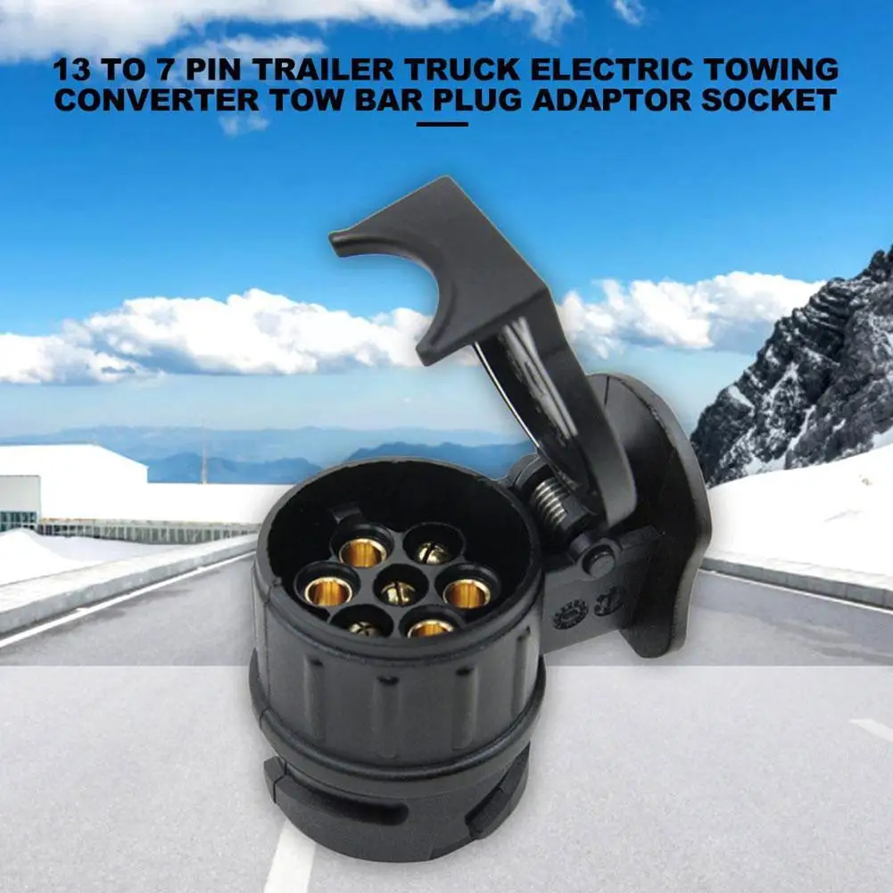 13 To 7 Pin Plug Adapter Trailer Connector Towbar Plugs 12V Waterproof