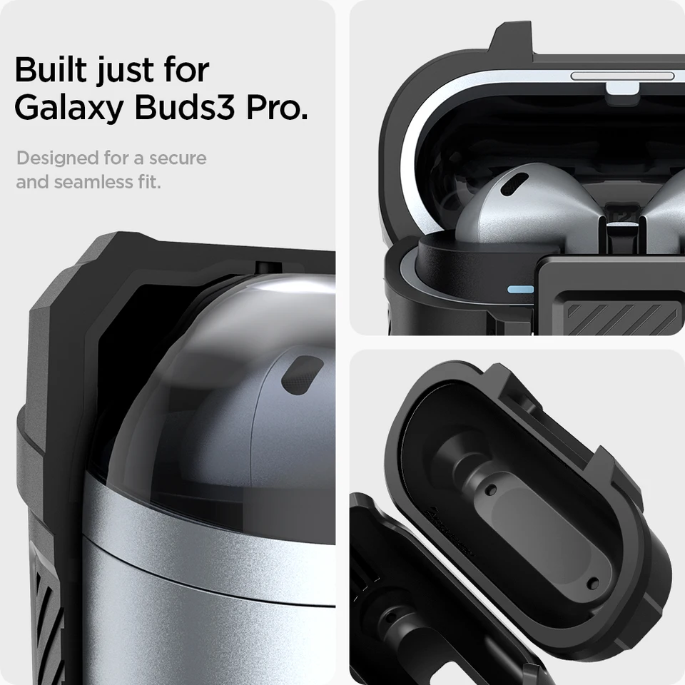 Spigen Galaxy Buds 3 Pro ケース/Buds ケース 耐衝撃 PC TPU 二重構造
