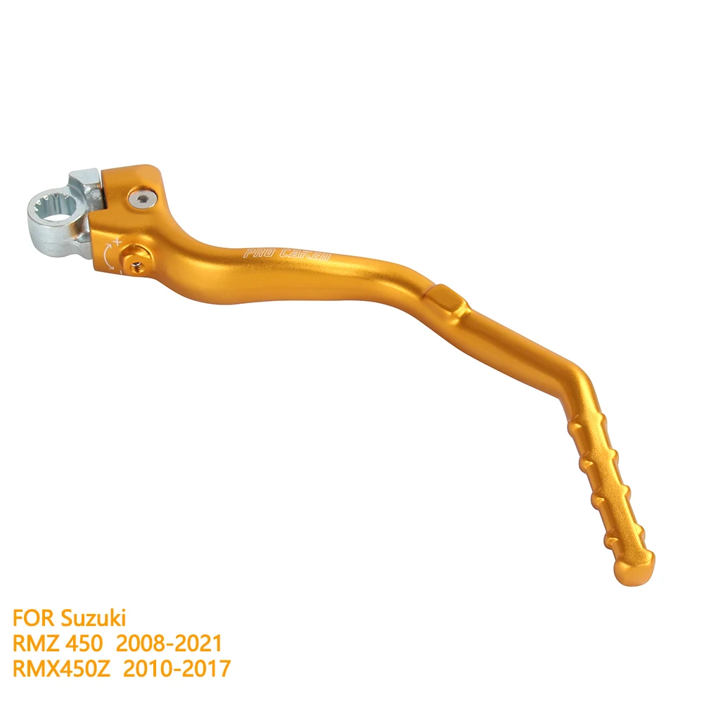 For SUZUKI RMZ 450 2008-2021 RMX450Z 2010-2017 Motorcycle Dirt Bike CNC Aluminum Forged Kick Start Starter Lever Pedal Arm |