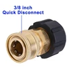 Tool Pressure Washer Adapter Set M22 to 3/8 Quick Connect for Pressure Washer Hose M22 14mm/15mm to M22 Metric Fitting 5000 PSI 3