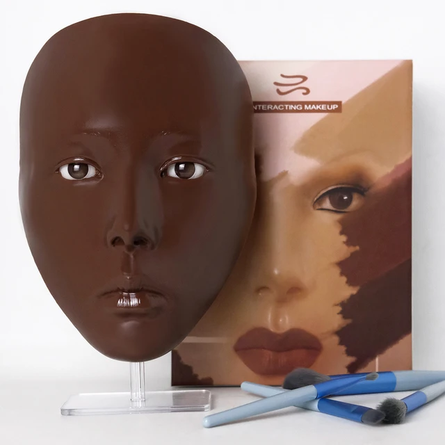 3D Reusable Makeup Practice Face Plate Silicone Makeup Mannequin