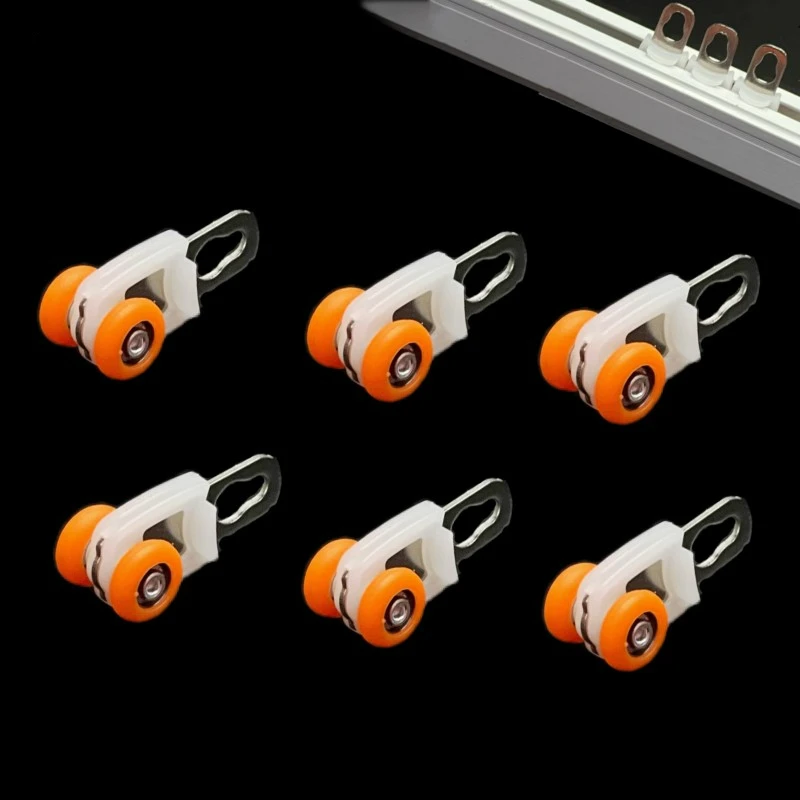 Description Picture 3 of item30PCS aluminum alloy curtain track bearing pulley single end square rail suspension wheel roller hardware accessories