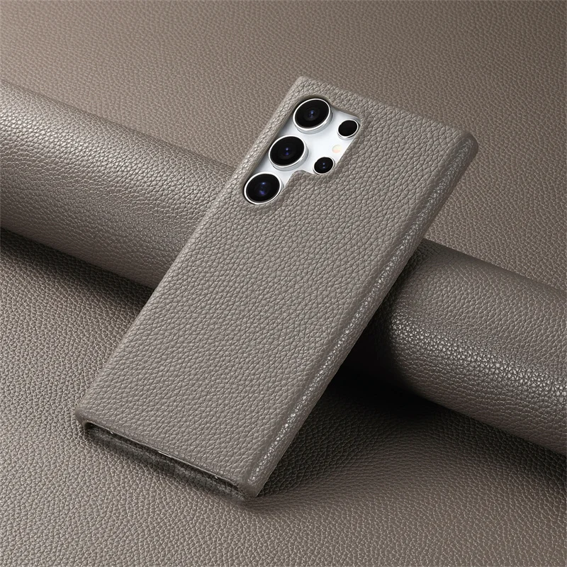 Luxury Soft Lychee Pattern Leather Shockproof Bumper Case