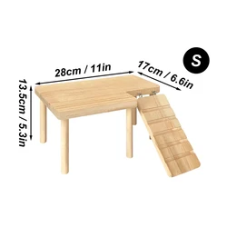 Wooden Hamster Playground Ladder and Climbing Toy (S 28cm)