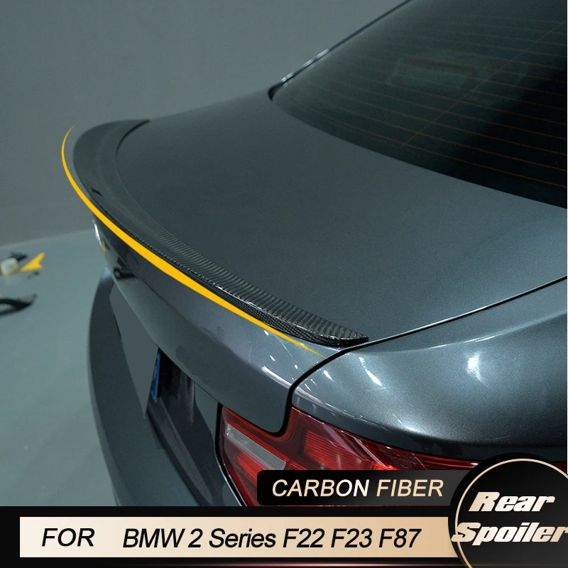 

Car Rear Trunk Boot Lip Wing Spoiler for BMW F22 220i M235i M240i 228i 218i F87 M2 2014-2019 Carbon Fiber / FRP Gloss Black
