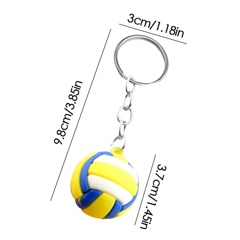  Tennis Racket Keychain Cute Sport Mini Keychain Pendant Car Keyring Sport Souvenir Volleyball Football