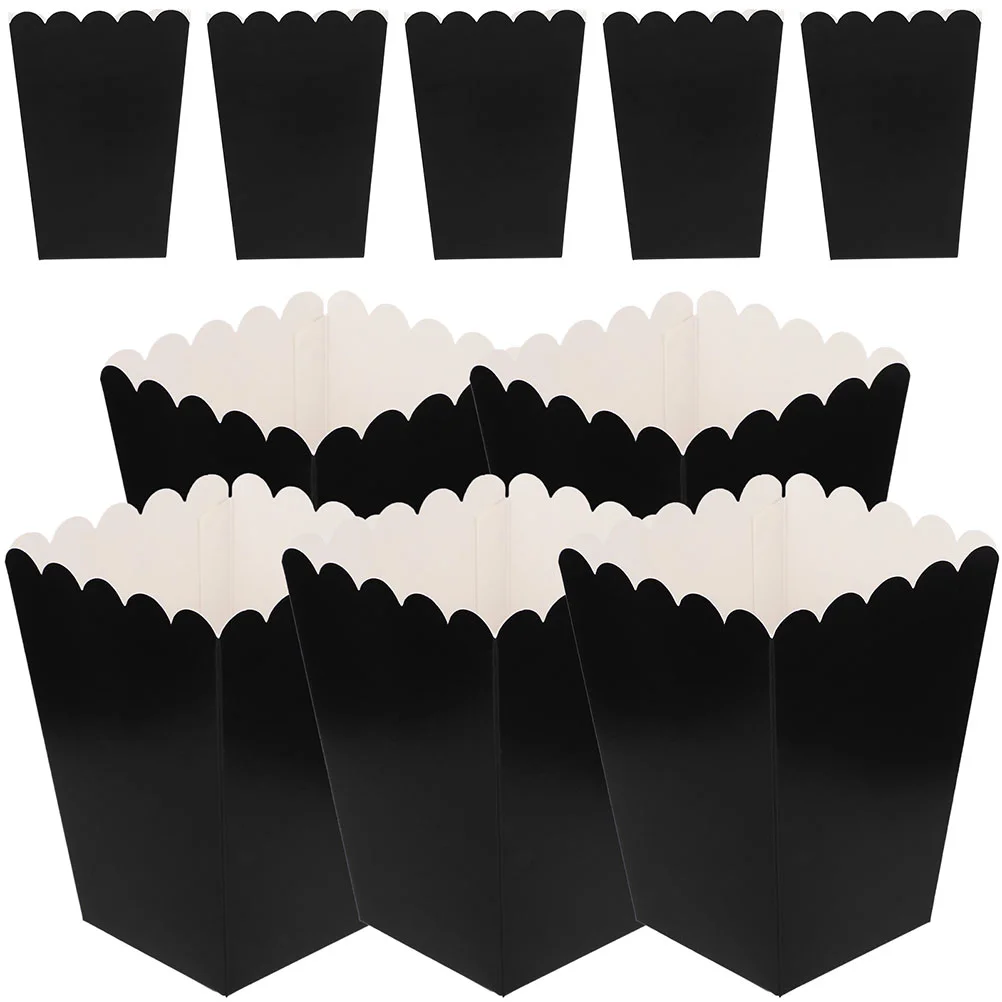 

100pcs Popcorn Paper Box Popcorn Bucket French Fries Box Popcorn Boxes for Movie Party