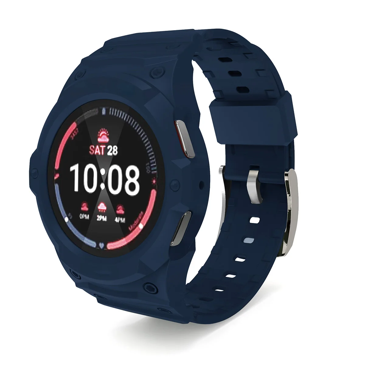 Silicone Sport Loop Band with PC Protective Case