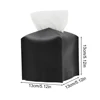 Decorative Square Tissue Box PU Leather Tissue Holder Facial Paper Organizer for Bathroom Modern Tissue Box Holder Kitchen 2