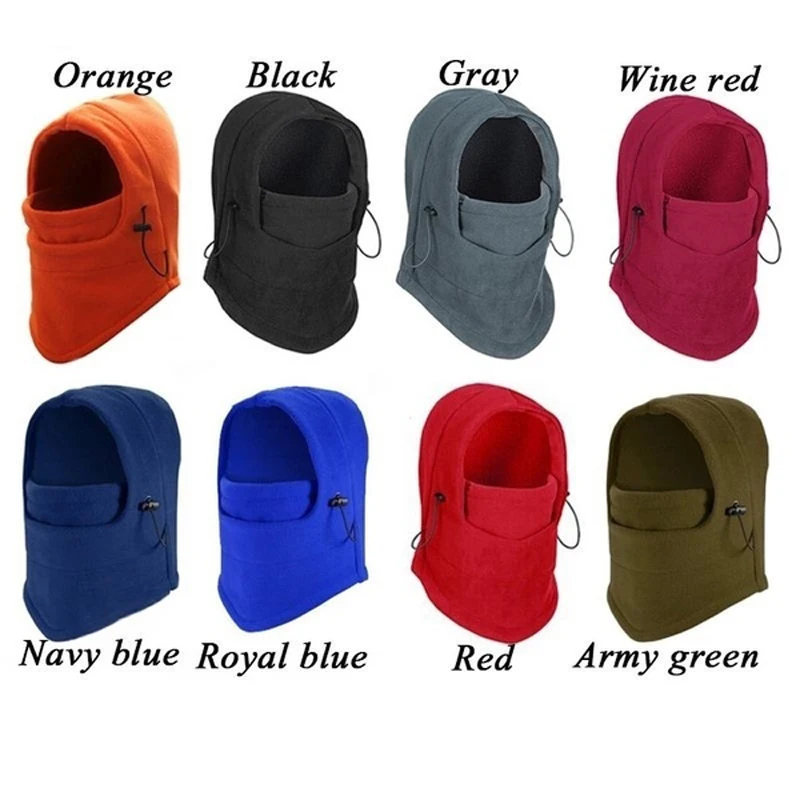 Winter Thermal Fleece Balaclava Men Hat Neck Warmer Hiking Scarf Waterproof Hunting Cycling Hat Hooded Neck Snowboard Face Mask