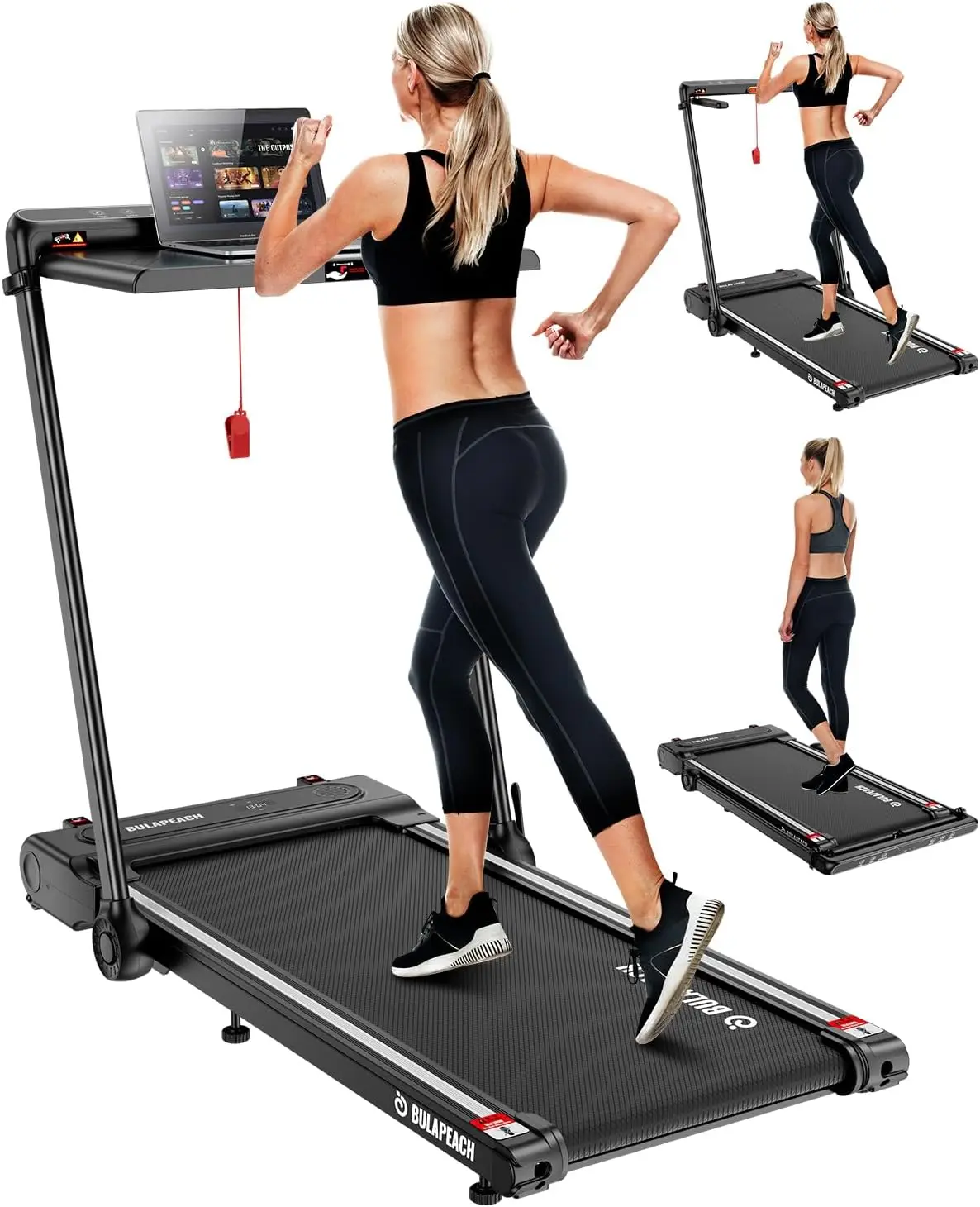 

Treadmill with Incline 3 in 1 Mini Walking Pad 300+ lb Weight Capacity Folding Treadmills for Home Small Foldable wit