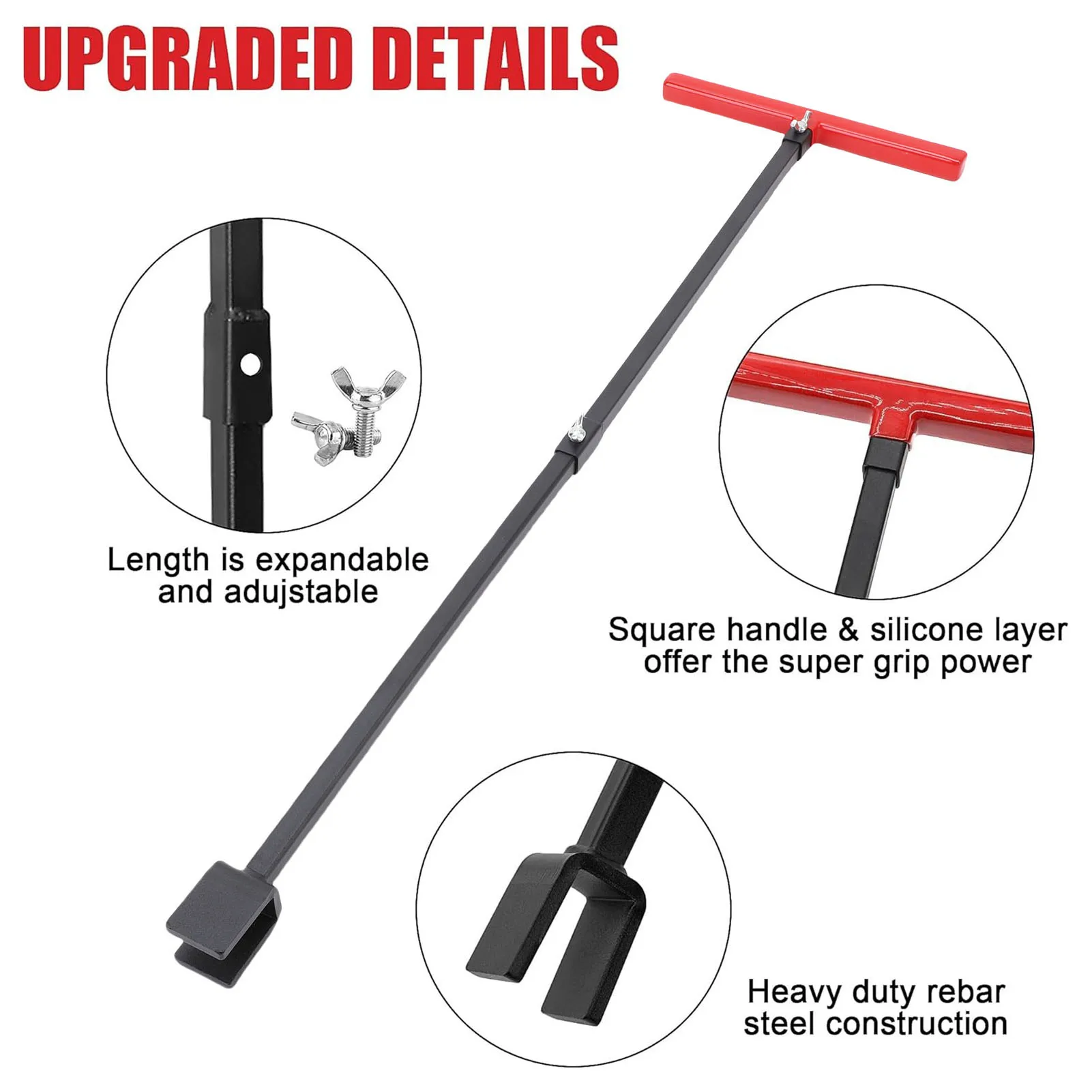 Water Meter Key Sillcock Wrench Tool Set T Handle Water Meter Shut Off Tool and 4 Way Sillcock Key Sillcock Wrench Tool