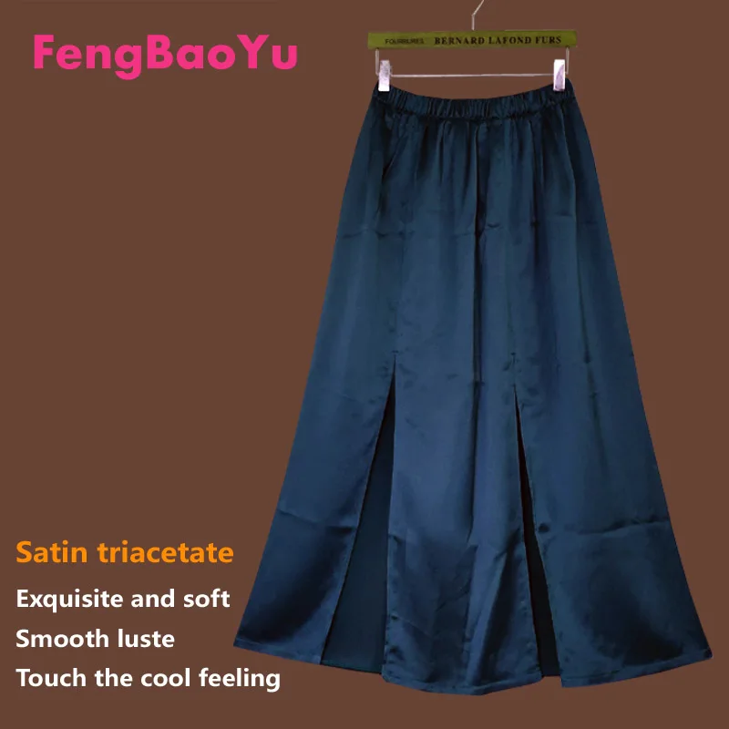 Fengbaoyu Triacetic Acid Spring Summer Lady's Falf-Length Skirt forked Loose 5XL Women's Clothing on Sales With Free Shipping 100pcs rose gold poly mailers shipping envelops clothing t shirt shirt boutique custom bag enhanced durability shipping bags
