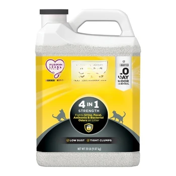 4-in-1 Clumping Cat Litter, Odor Control, Low Dust, 20 lb. Jug 1