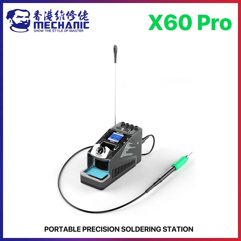 MECHANIC X60 Pro 휴대용 정밀 납땜 스테이션 60W 90-450 ℃   T..