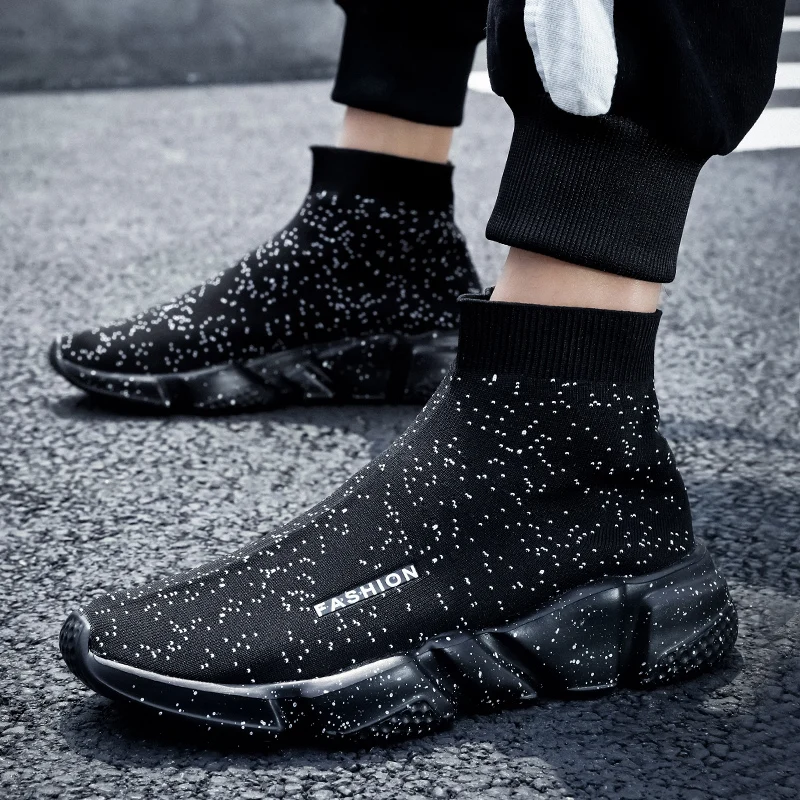 Summer Black Socks Men Slip on Sports Flats Fashion Unisex Breathable 2023 Adult Casual Women shoe Large Size - AliExpress