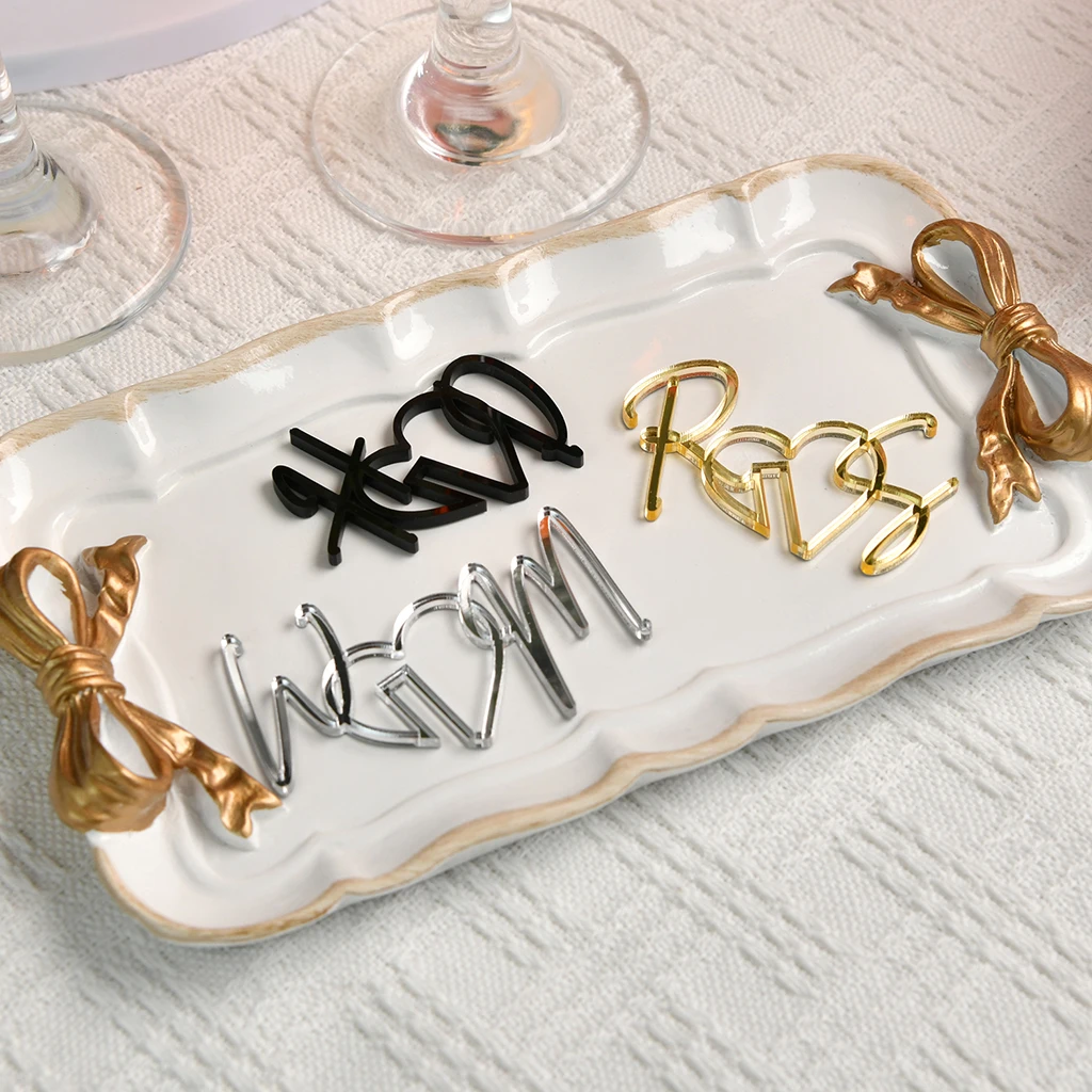 20/50/100pcs Personalized Cut Wedding Drink Tags Glass Topper Drink Stirrers Bar Sign Glass Marker Acrylic Wine Charms
