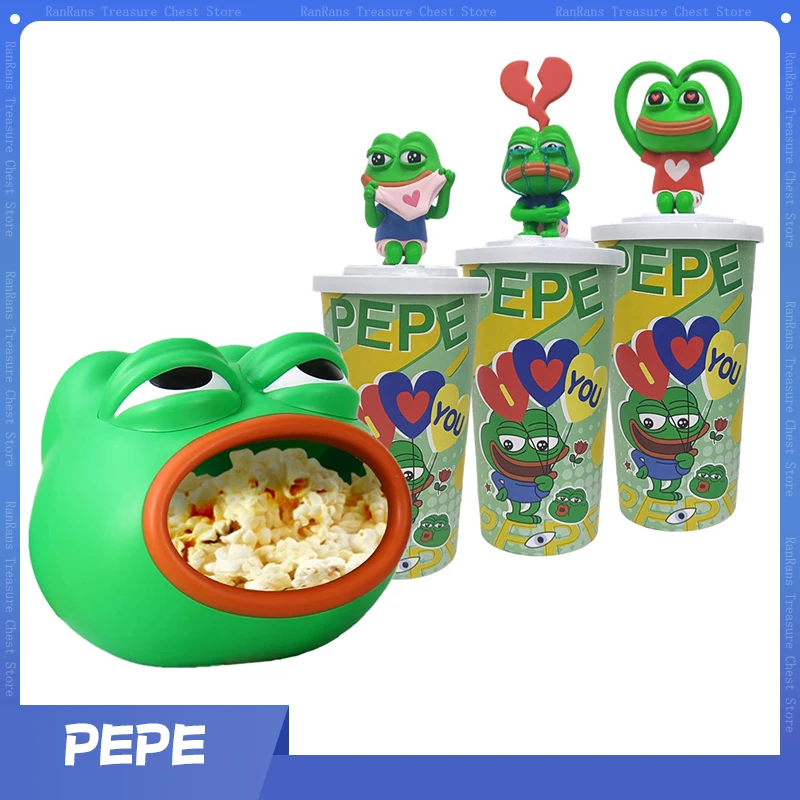 

Authentic PEPE THE FROG Water Cup Figure Anime Tumbler 650ml Kawaii Sippy Cup with Straw Exclusive Cinema Lovely Gift